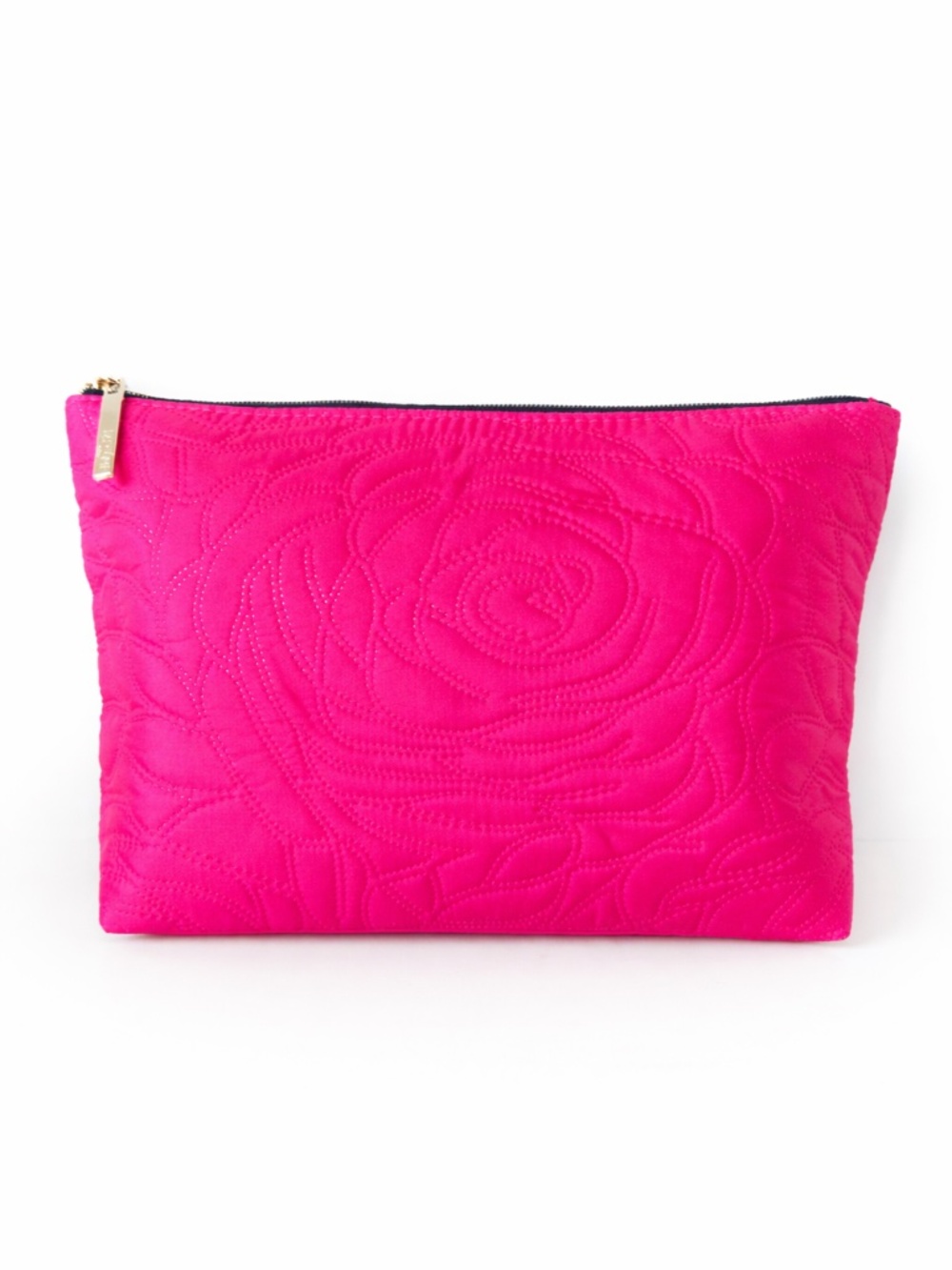 Stunning Lancôme Quilted Fuchsia Rose Makeup Bag